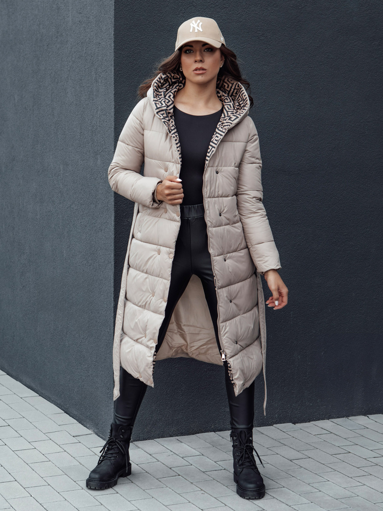 Palton de iarnă pentru femei GRACE bej