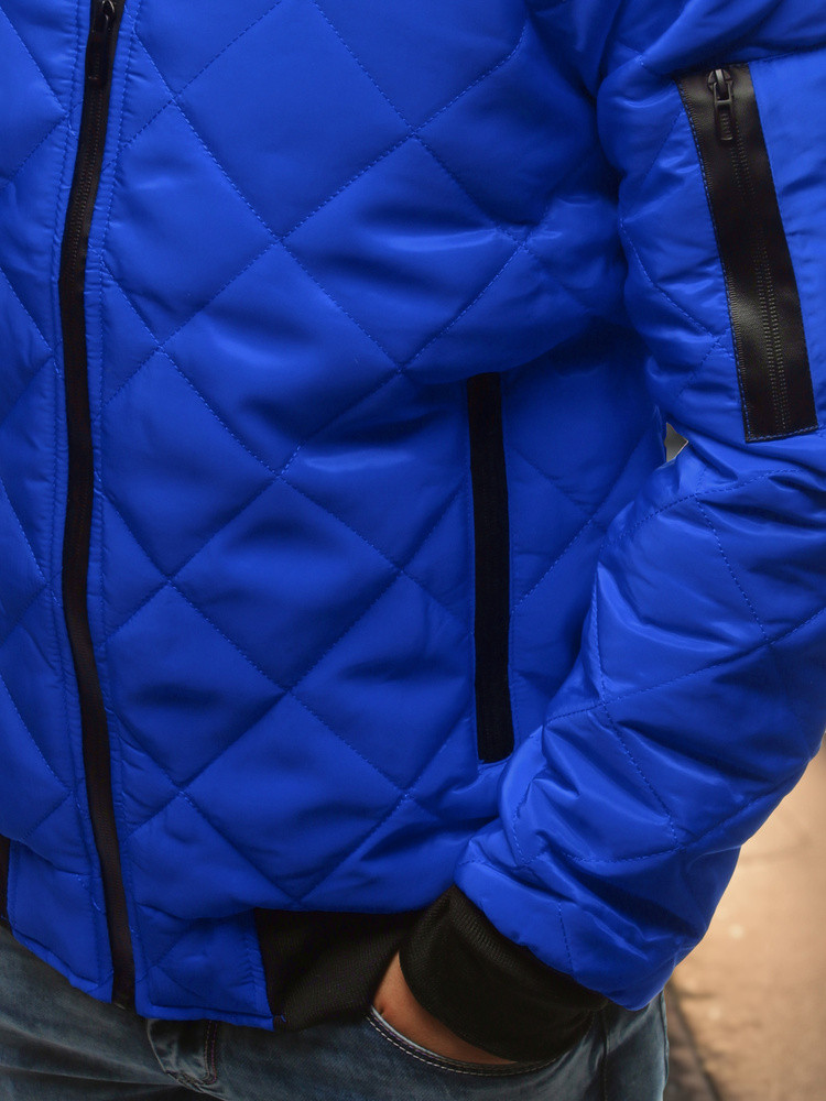 DStreet Kurtka męska pikowana bomber jacket niebieska