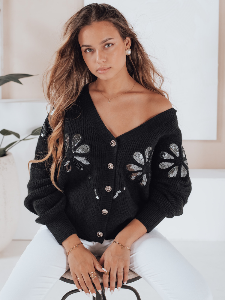 Cardigan dama KERINDA negru