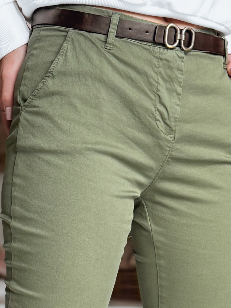 Pantaloni slim fit pentru femei LINESKA kaki