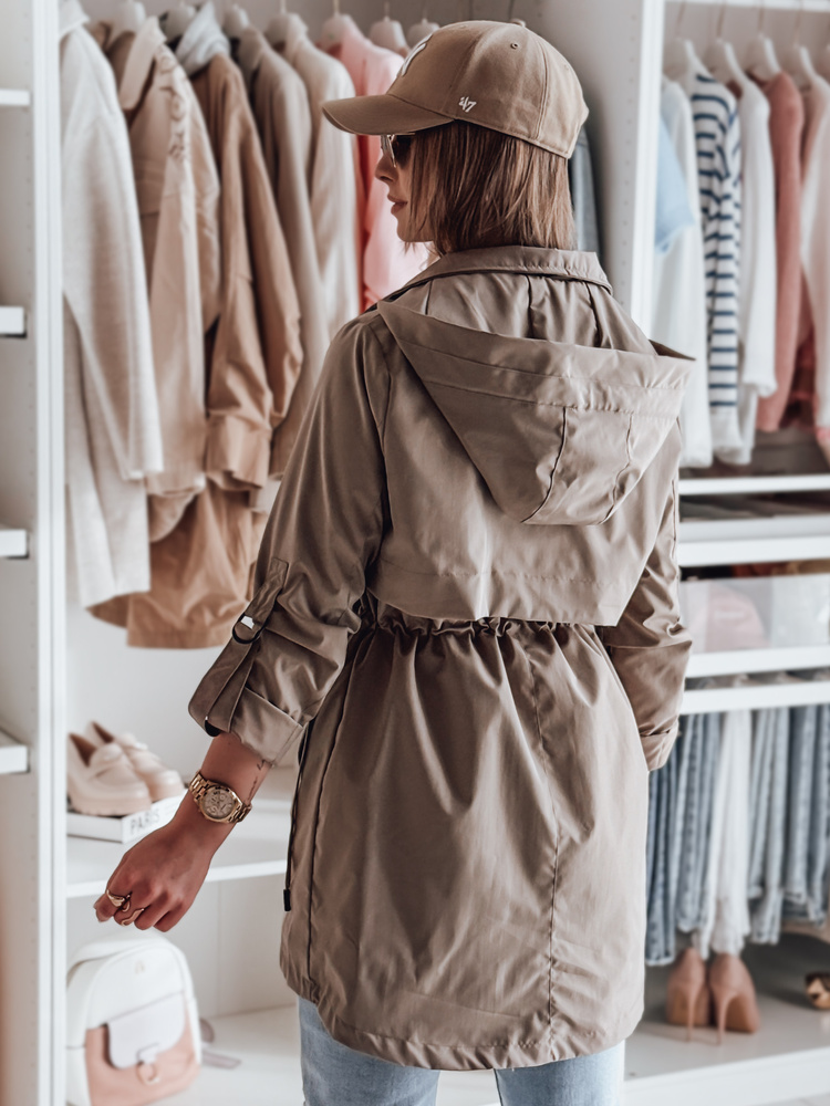 Kurtka damska przejściowa parka STYLINA kamelowa Dstreet