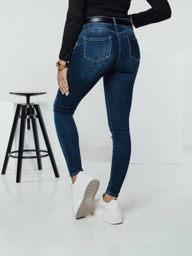 Spodnie damskie jeansowe skinny DIVETTI granatowe Dstreet