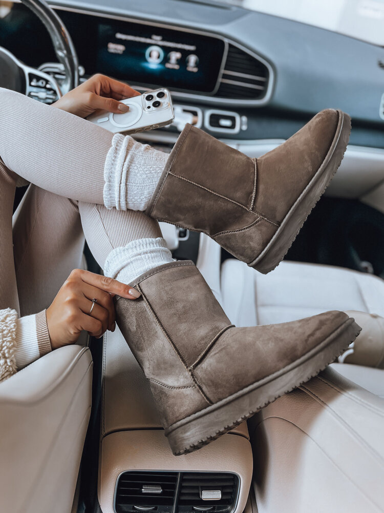 Zamszowe botki STELLAR khaki Dstreet