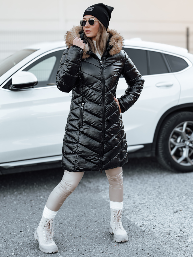 Women's winter quilted jacket BELLATRIX black Dstreet