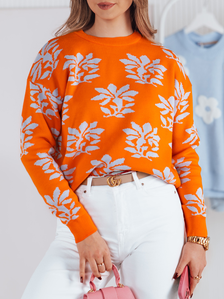 Sweter damski SWEET BUNNY pomarańczowy Dstreet