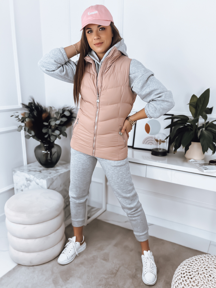 Kamizelka damska pikowana MARIN różowa Dstreet