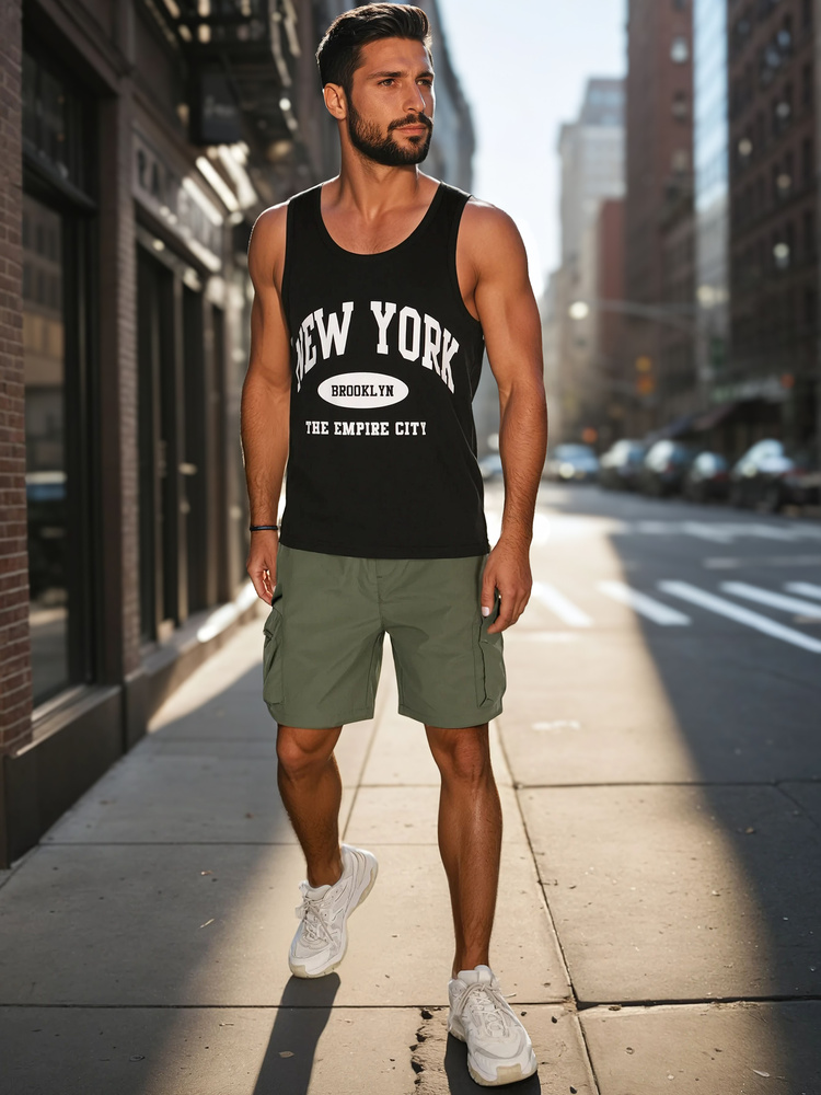 Pantaloni scurți verzi cu buzunar pentru bărbați Dstreet