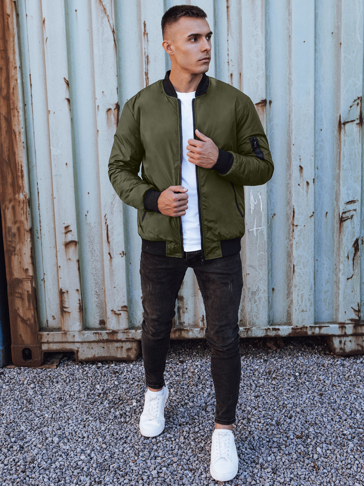 Kurtka męska bomber jacket zielona Dstreet