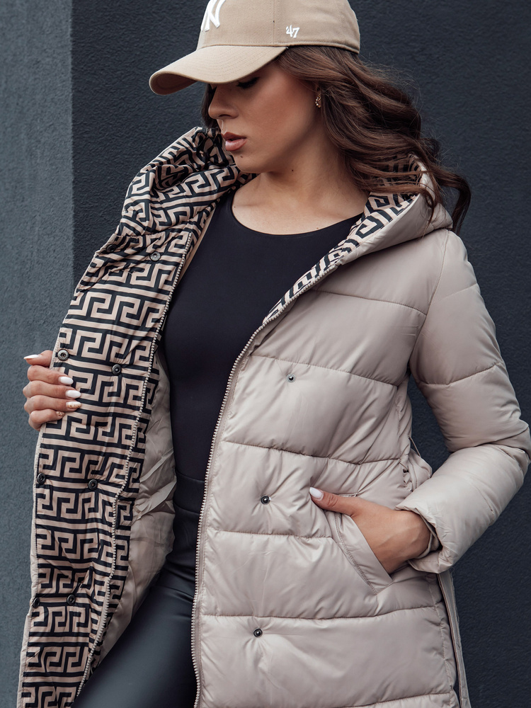 Palton de iarnă pentru femei GRACE bej