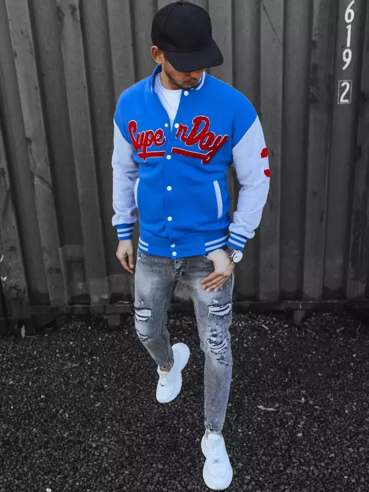 Bluza męska rozpinana niebieska Dstreet