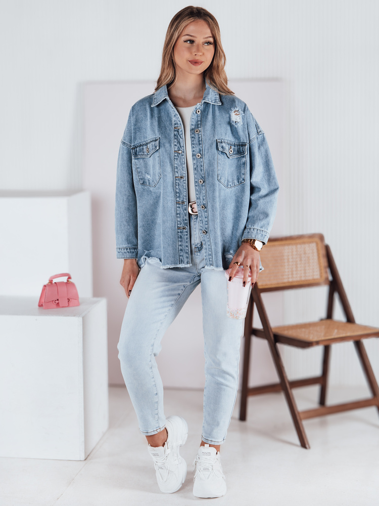 Jachetă din denim supradimensionată pentru femei