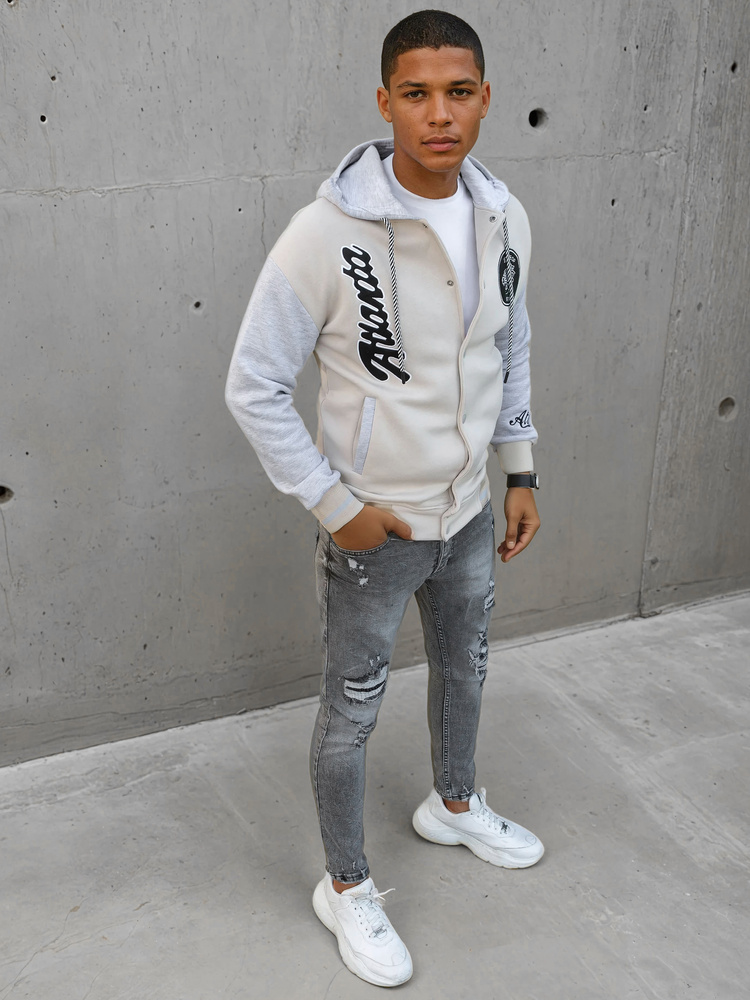 Bluza męska rozpinana kamelowa Dstreet