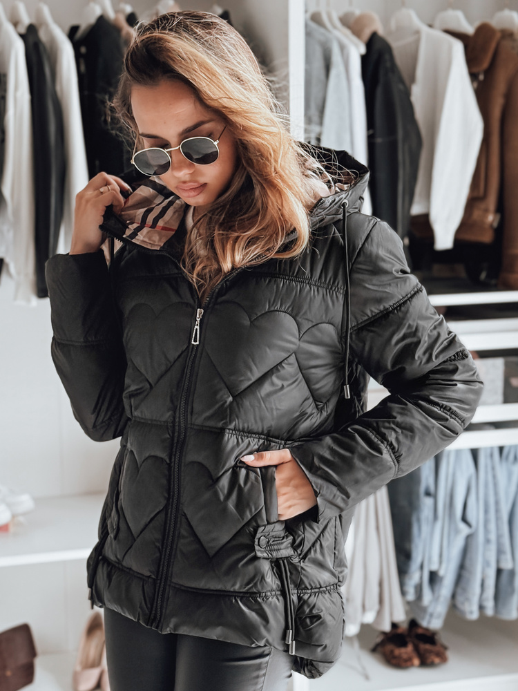 Kurtka pikowana damska OLMO czarna Dstreet