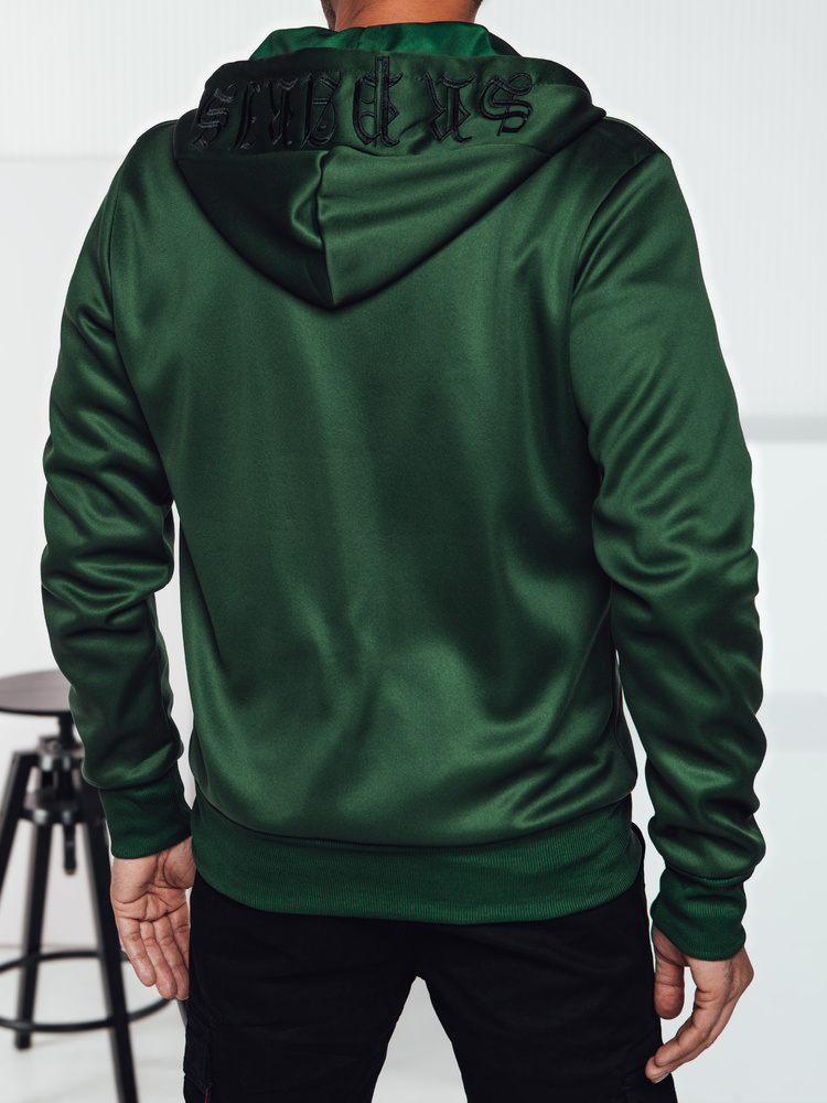 Bluza męska z kapturem zielona Dstreet
