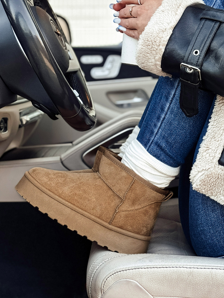 Cizme de zăpadă maro pentru femei