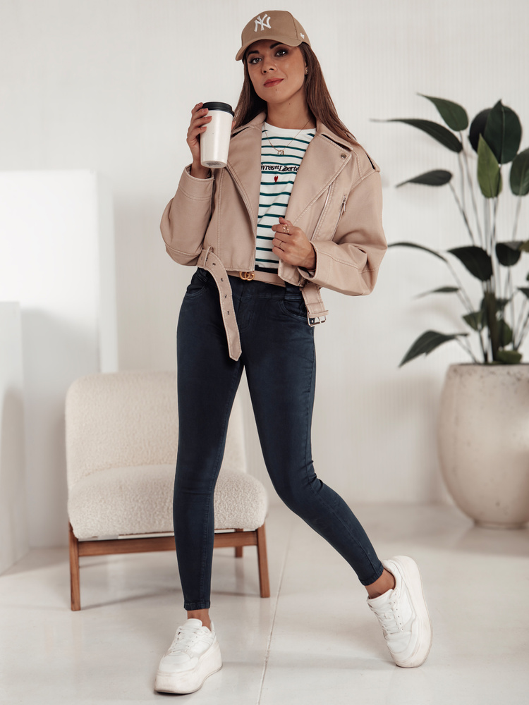 Spodnie damskie STYLELIFT skinny jeans niebieskie Dstreet