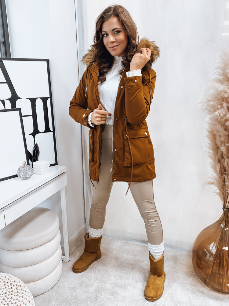 Parka damska STELLA kamelowa Dstreet