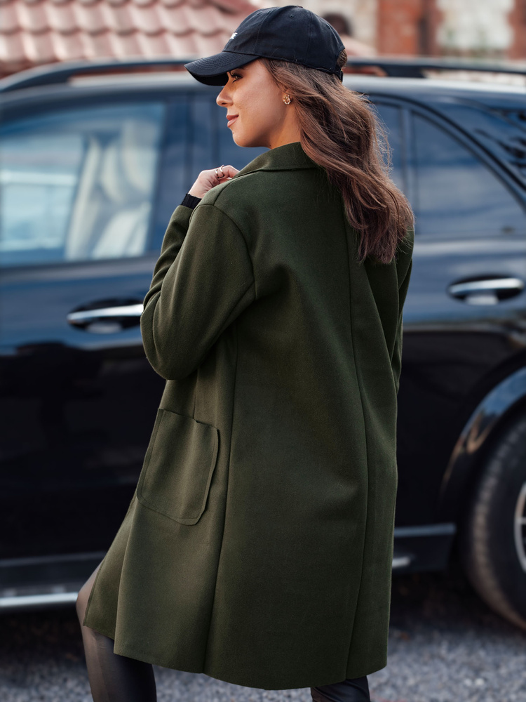 Palton lung de damă LINNORE, măsliniu