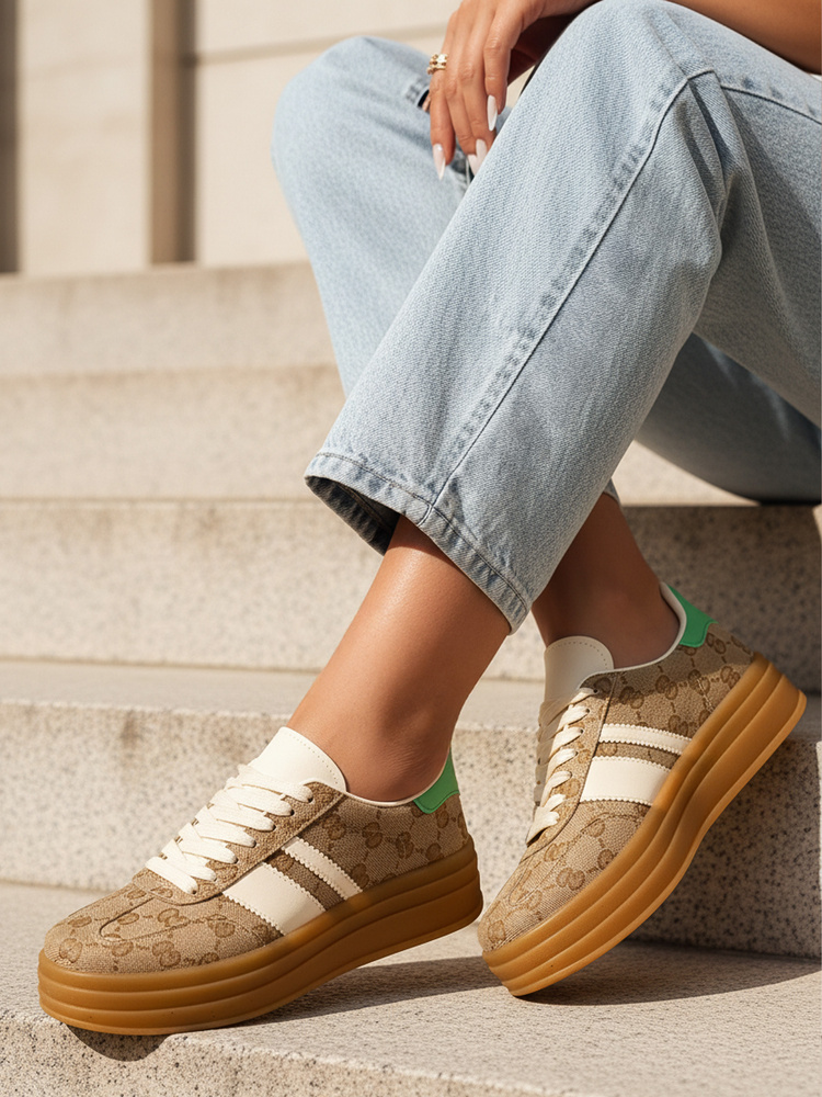 Dámske sneakersy MOTIONA khaki
