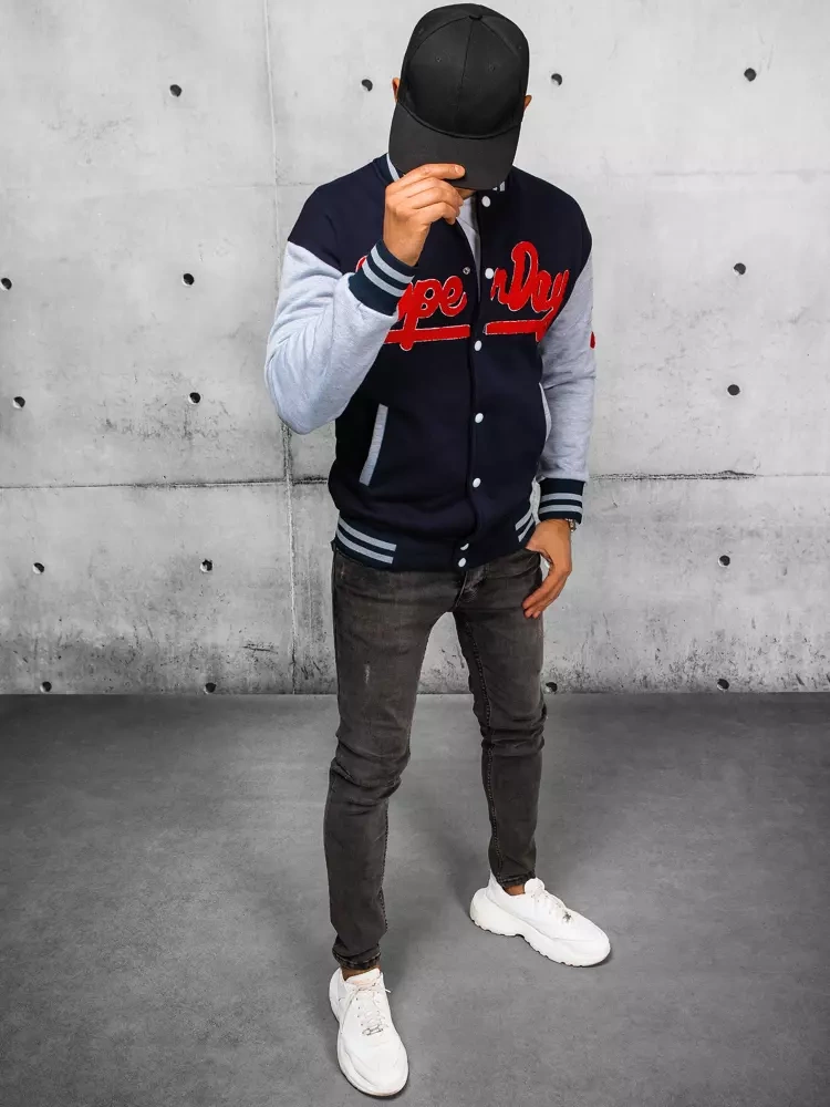 Bluza męska rozpinana granatowa Dstreet