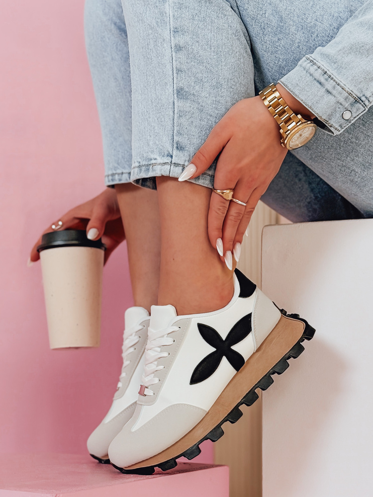 Teniși sport pentru femei FLEXIMOT albi