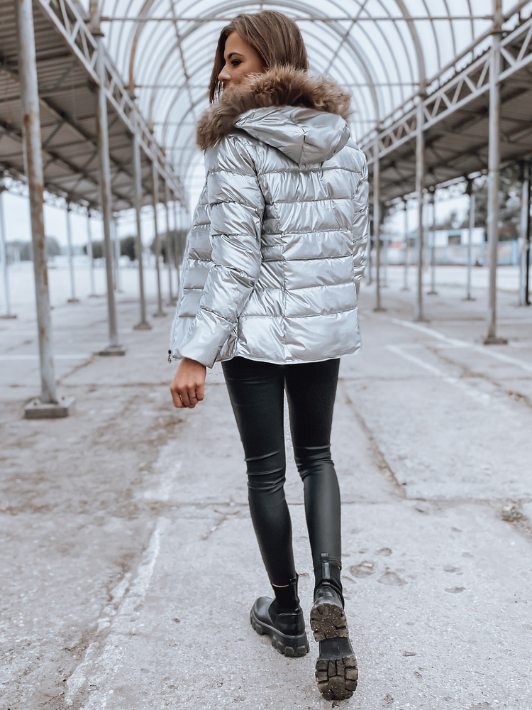 Kurtka damska NELLY srebrna Dstreet