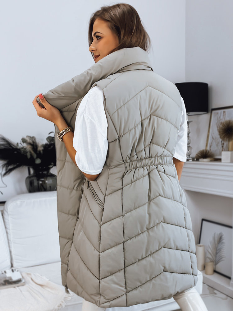 Kamizelka damska pikowana SERKIS zielona Dstreet