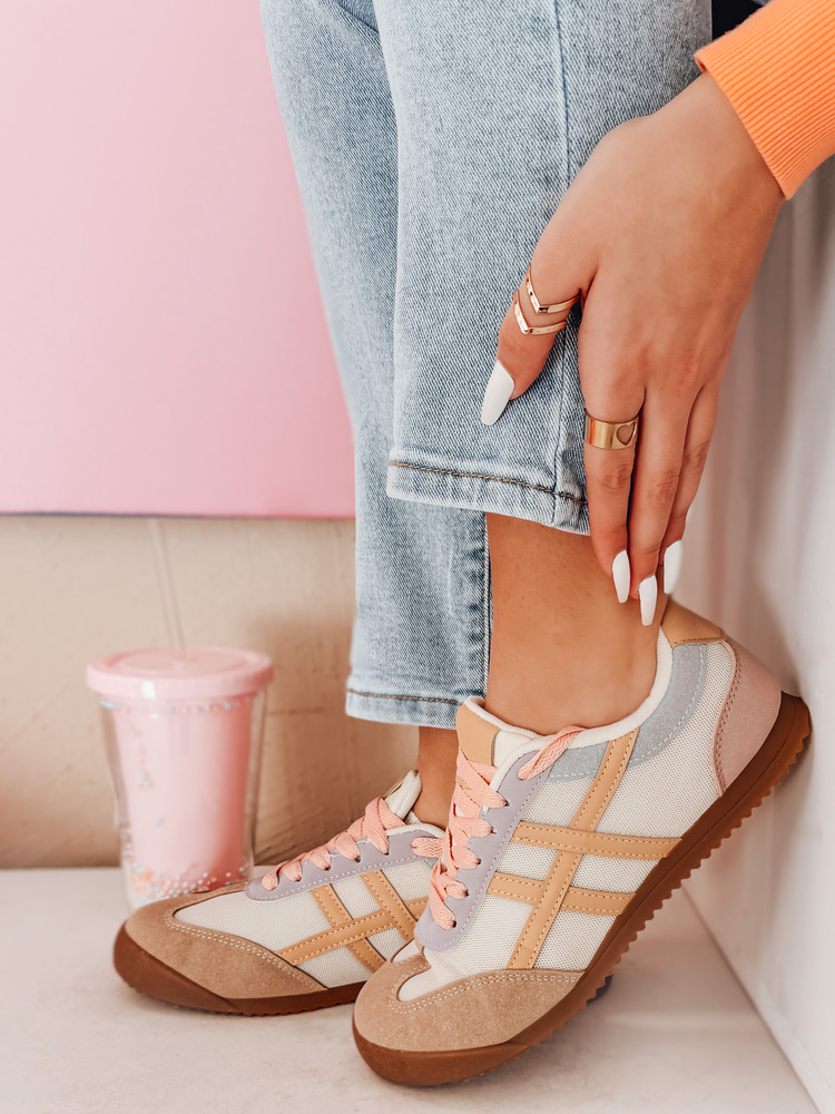 Teniși sport pentru femei RUNLUX cămilă