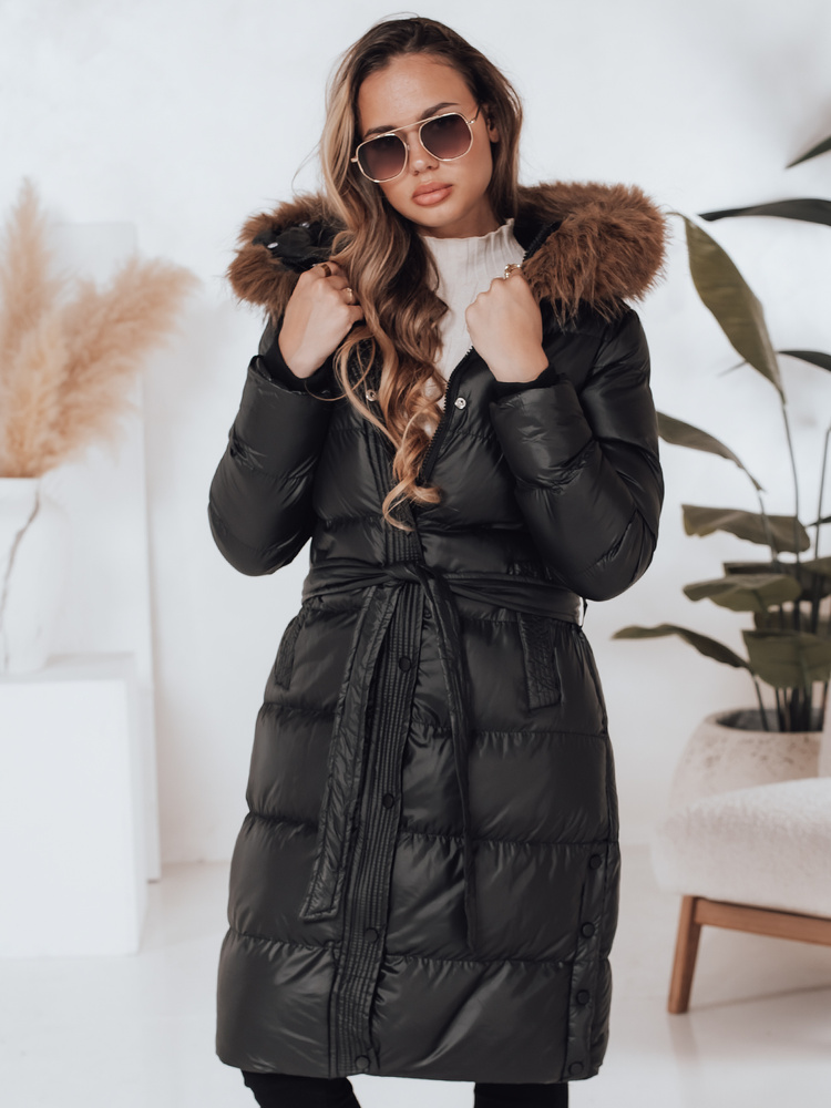 Kurtka zimowa damska pikowana z futerkiem STYLEBELLA biała Dstreet TY4610