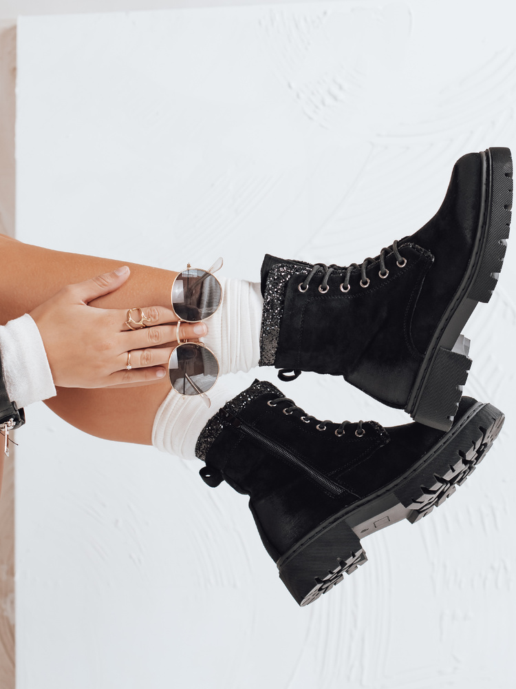 Botki damskie JUPITER czarne Dstreet