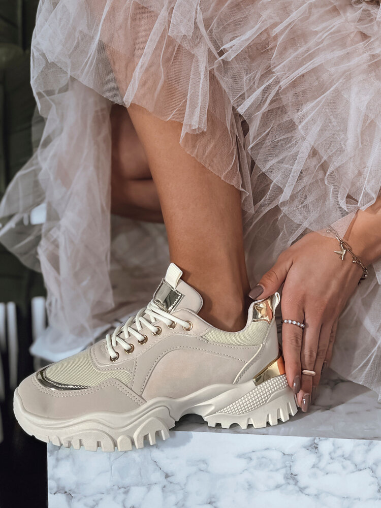 Teniși bej pentru femei LIZZE