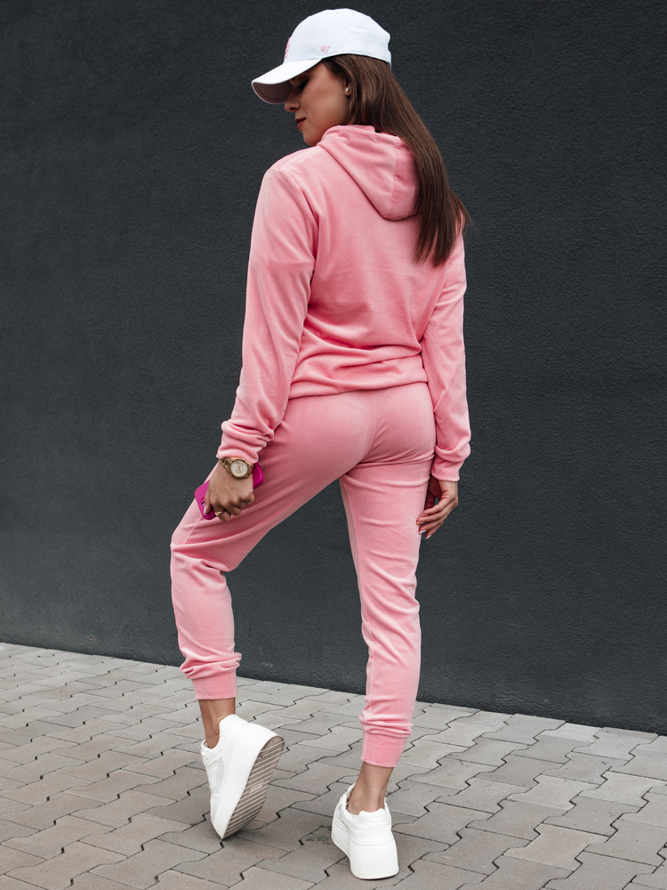 Komplet damski welurowy RELAX FIT różowy Dstreet
