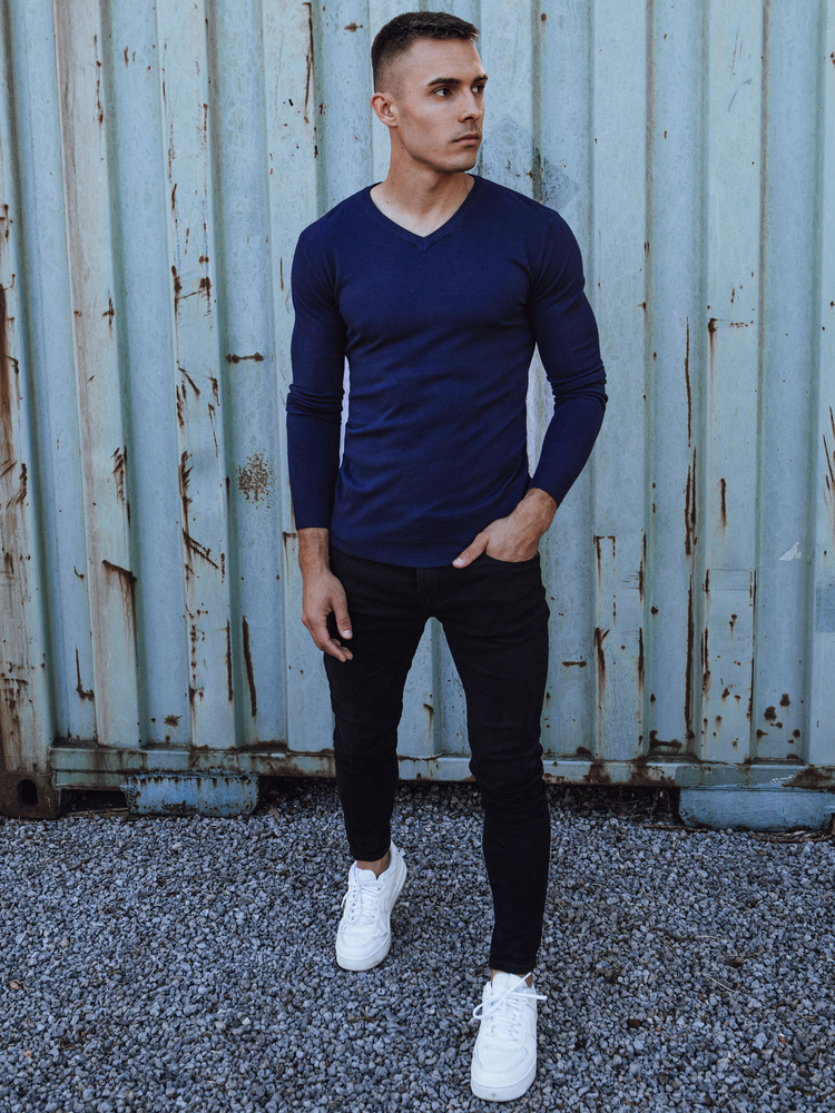 Sweter męski niebieski Dstreet