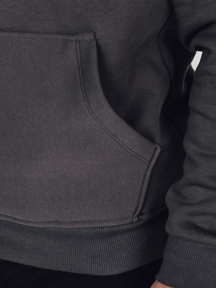 Bluza męska basic z kapturem grafitowa Dstreet