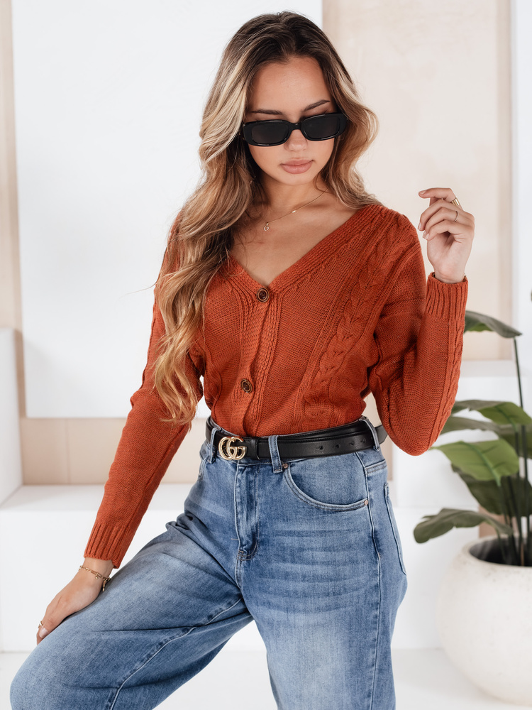 Sweter damski MELANIA ceglasty Dstreet