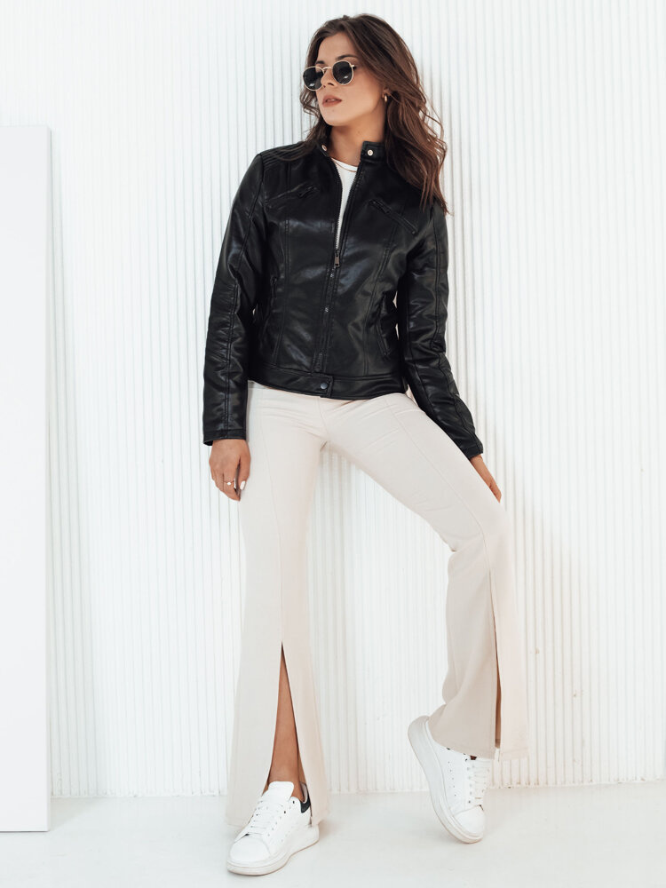 Kurtka skórzana damska KLIROS czarna Dstreet