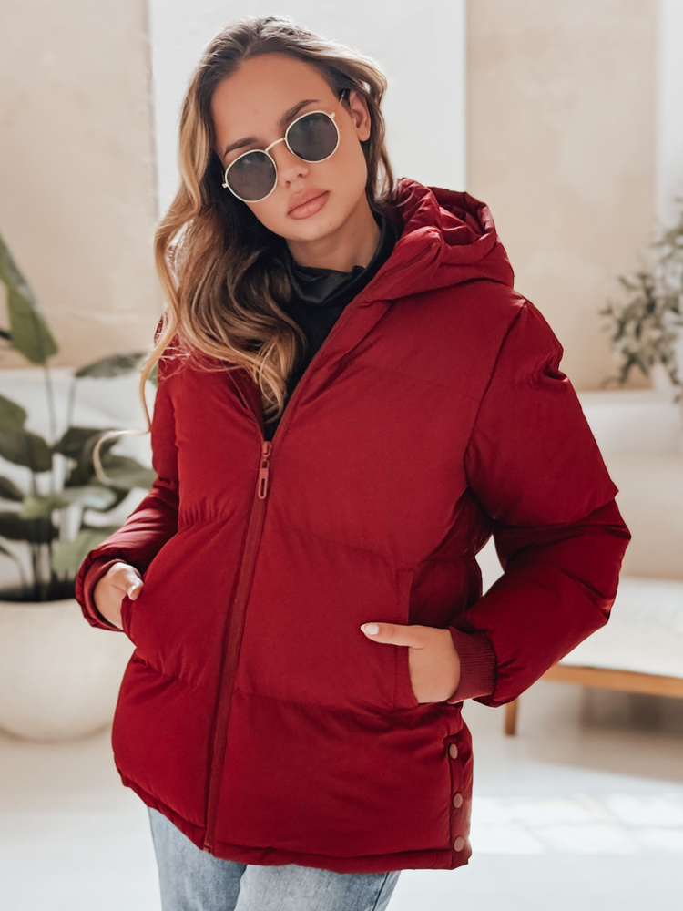 Kurtka damska MISSFROST bordowa Dstreet