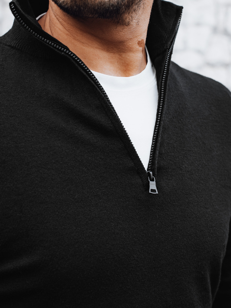 Sweter męski czarny Dstreet