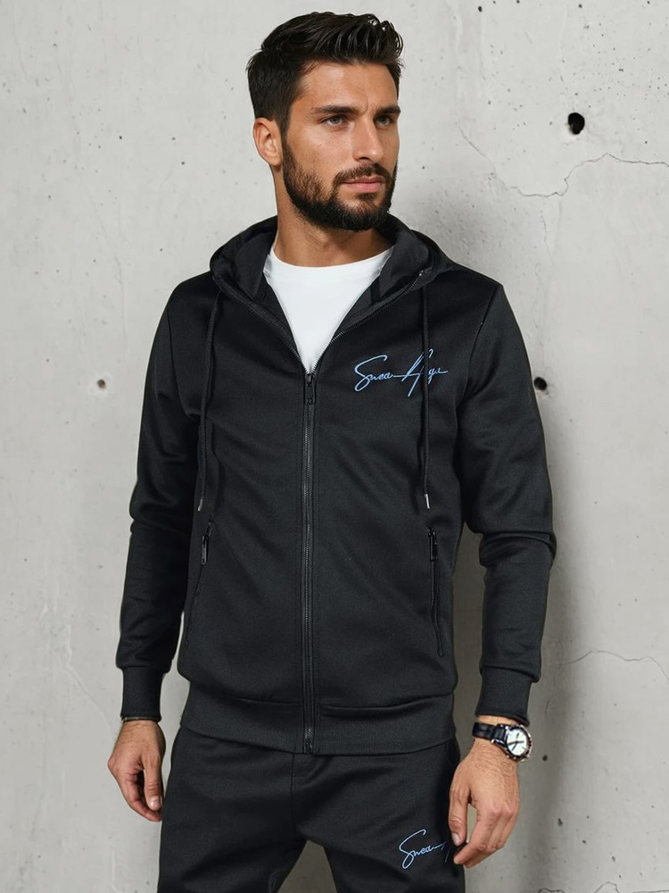 Set trening negru pentru bărbați Dstreet