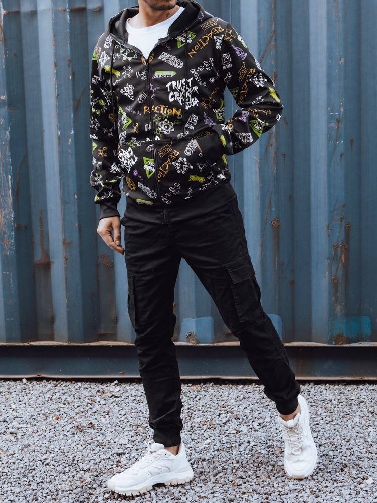 Bluza męska rozpinana czarna Dstreet