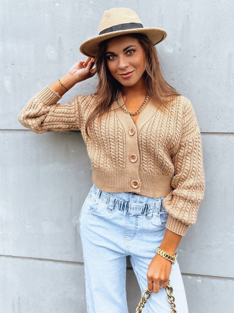 Sweter damski MINERWA kamelowy Dstreet