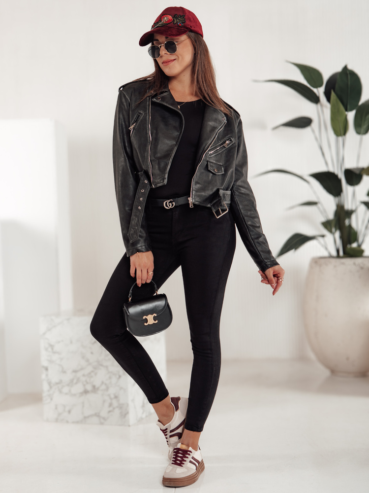 Spodnie damskie STYLOVITA jeansowe czarne Dstreet