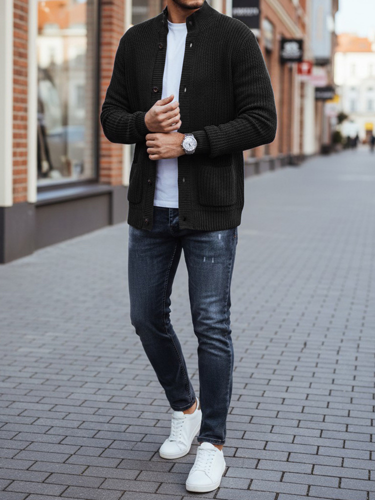 Pulover bărbătesc cu nasturi