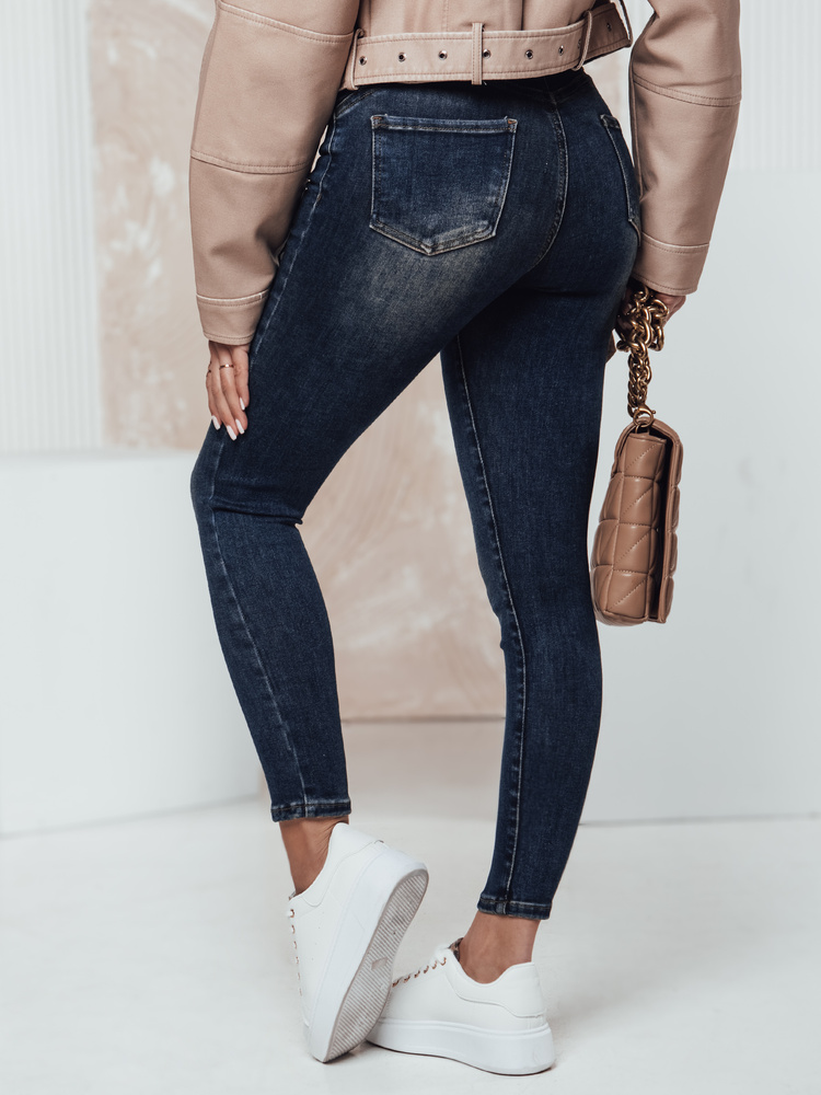 Spodnie damskie PUSHFIT z push up'em jeansowe Dstreet