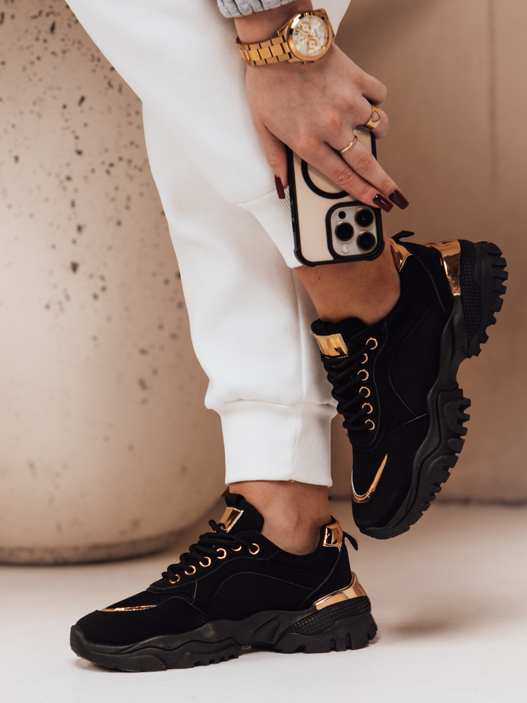 Teniși negri pentru femei LIZZE