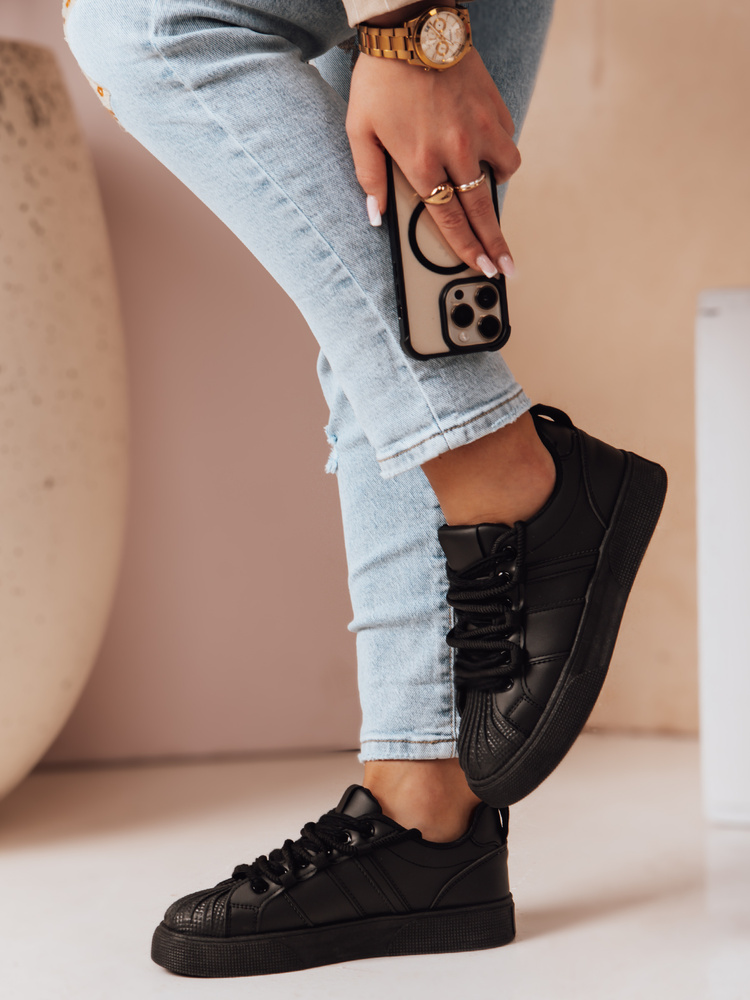 Sportowe sneakersy damskie SNEAKI czarne Dstreet