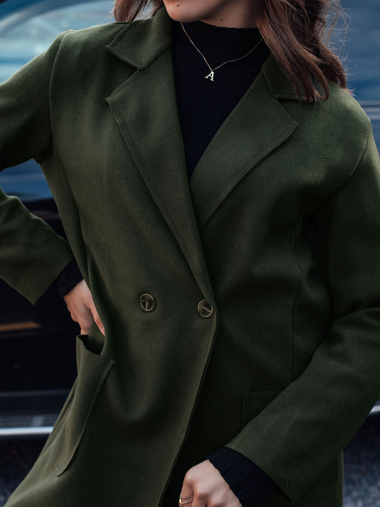 Palton lung de damă LINNORE, măsliniu