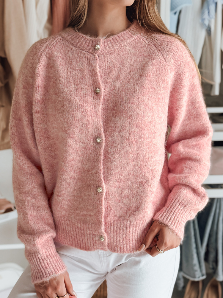 Sweter damski one size oversize SOFTELLS różowy Dstreet