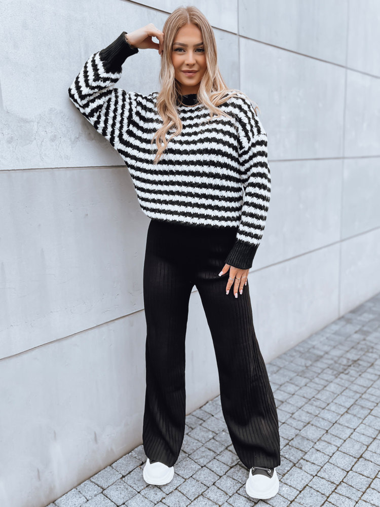 Dámské kalhoty casual MOSSYMOOD Barva černá DSTREET