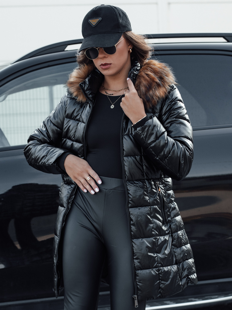 Geacă de iarnă WINTERZIP pentru femei cu glugă